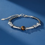 Bracelet Homme Œil de Tigre et Hématite - Biloria