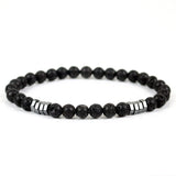 Bracelet Homme Pierre Lave Oeil de Tigre Protection - Biloria