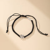 Bracelet Infini Couple Rouge et Noir – Argent 925 Trèfle Chance - Biloria