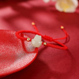 Bracelet Jade Bébé Dragon Fil Rouge Protection Chance - Biloria