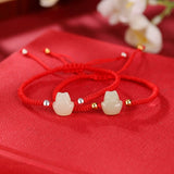 Bracelet Jade Bébé Dragon Fil Rouge Protection Chance - Biloria