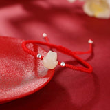 Bracelet Jade Bébé Dragon Fil Rouge Protection Chance - Biloria