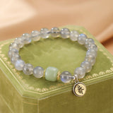Bracelet Jade et Labradorite Protection Céleste Cheval Coq - Biloria