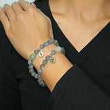 Bracelet Jade et Labradorite Protection Céleste Cheval Coq - Biloria