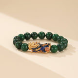 Bracelet Jade Pi Xiu 10 mm ou 12 mm Protection Prospérité - Biloria