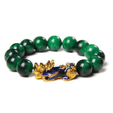 Bracelet Jade Pi Xiu 10 mm ou 12 mm Protection Prospérité - Biloria