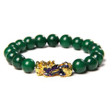Bracelet Jade Pi Xiu 10 mm ou 12 mm Protection Prospérité - Biloria
