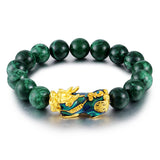 Bracelet Jade Pi Xiu 10 mm ou 12 mm Protection Prospérité - Biloria