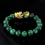 Bracelet Jade Pi Xiu 10 mm ou 12 mm Protection Prospérité - Biloria