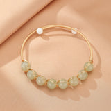 Bracelet Jade Vert et Perle - Harmonie Céleste - Biloria