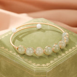 Bracelet Jade Vert et Perle - Harmonie Céleste - Biloria
