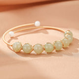 Bracelet Jade Vert et Perle - Harmonie Céleste - Biloria