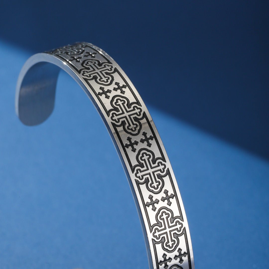 Bracelet Jonc Acier Nœud d'Éternité Celtique Homme - Biloria