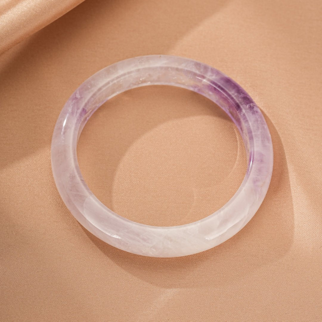Bracelet Jonc Améthyste Naturelle pour Retrouver la Sérénité - Biloria