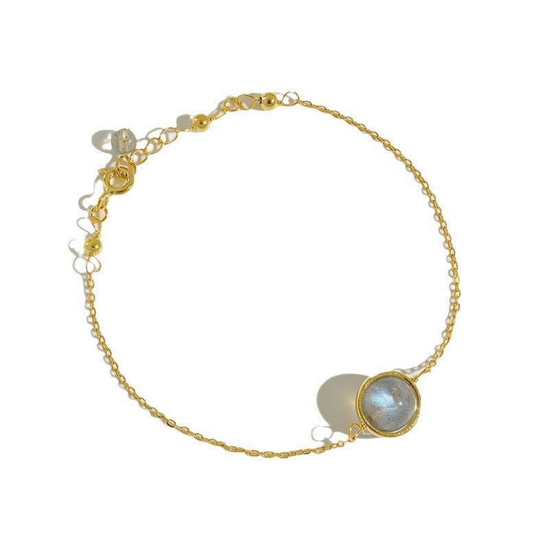 Bracelet Labradorite Argent Plaqué Or pour Bureau - Biloria
