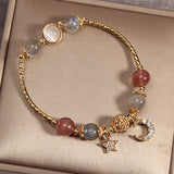 Bracelet Labradorite et Quartz Fraise pour la Sérénité - Biloria
