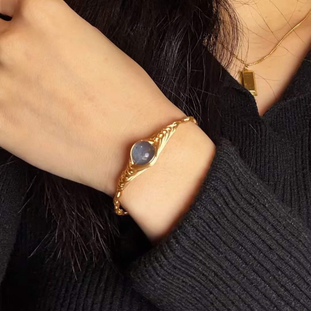 Bracelet Labradorite et Troisième Œil – Bijou Déco pour Bureau - Biloria