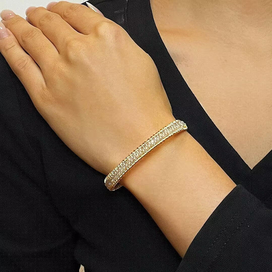 Bracelet Labradorite Fines Perles Plaqué Or 14K - Biloria