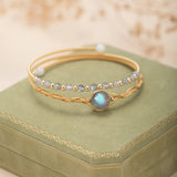 Bracelet Labradorite Plaqué Or – Bijou Déco Tendance Bureau - Biloria