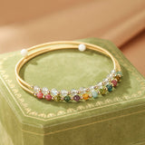 Bracelet Labradorite Tourmaline Or 14K Pierres Fines - Biloria