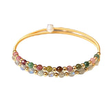 Bracelet Labradorite Tourmaline Or 14K Pierres Fines - Biloria