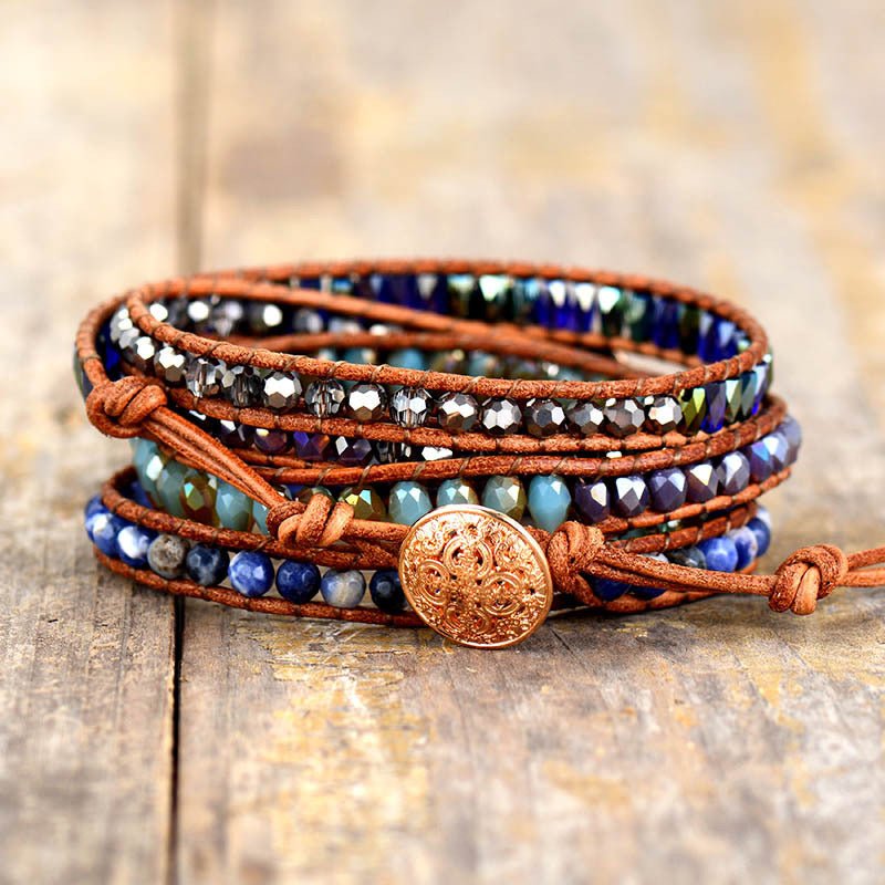 Bracelet Lapis Lazuli Ajustable Énergie Céleste - Biloria