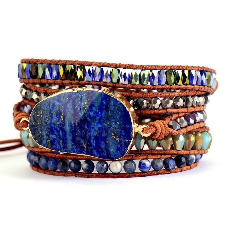 Bracelet Lapis Lazuli Ajustable Énergie Céleste - Biloria