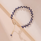 Bracelet Lapis Lazuli Vague Céleste Plaqué Or - Biloria