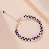 Bracelet Lapis Lazuli Vague Céleste Plaqué Or - Biloria