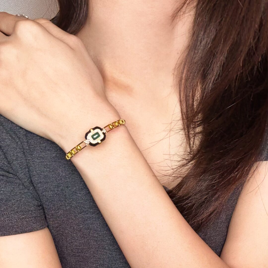 Bracelet Malachite Onyx Protection Confiance - Biloria