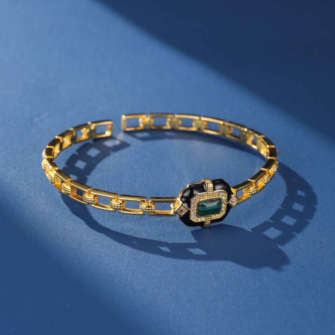 Bracelet Malachite Onyx Protection Confiance - Biloria