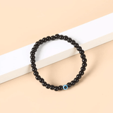 Bracelet Mauvais Œil Agate Noire – Protection et Sérénité - Biloria