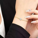 Bracelet Mauvais Œil Argent Plaqué Or – Zircon - Biloria