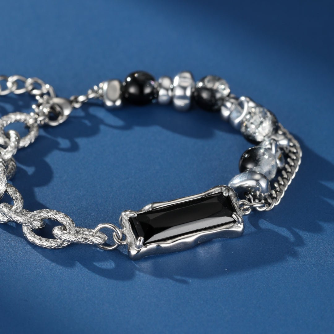 Bracelet Obsidienne et Perle pour Homme – Protection et Style - Biloria