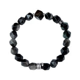 Bracelet Obsidienne Quartz Fumé Jaspe Kambaba Serpent Argent - Biloria