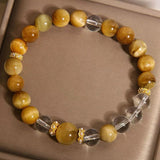 Bracelet Œil de Tigre Cristal de Roche Protection Énergie - Biloria