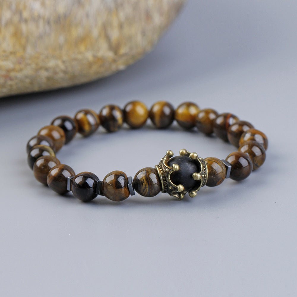 Bracelet Œil de Tigre et Obsidienne – Protection et Confiance - Biloria