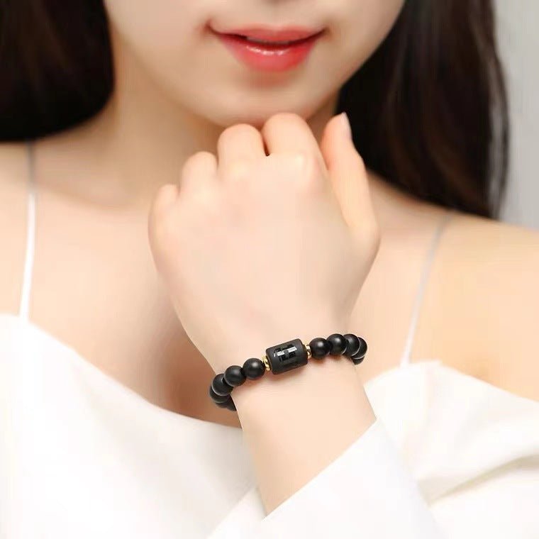 Bracelet Onyx et Perle Signe Astrologique – Protection Astrale - Biloria
