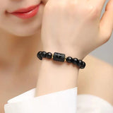 Bracelet Onyx et Perle Signe Astrologique – Protection Astrale - Biloria
