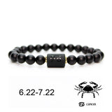 Bracelet Onyx et Perle Signe Astrologique – Protection Astrale - Biloria