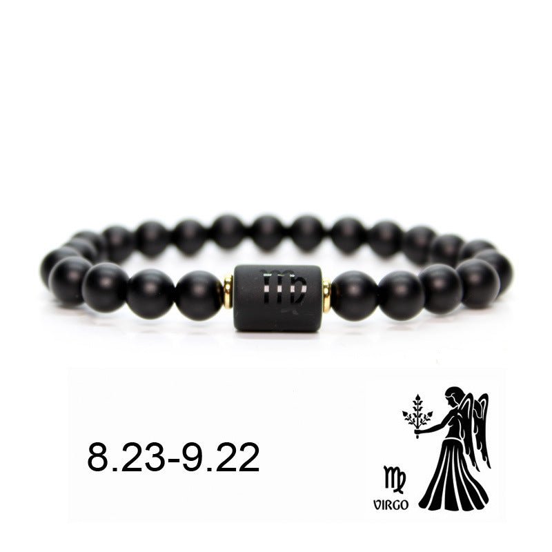 Bracelet Onyx et Perle Signe Astrologique – Protection Astrale - Biloria