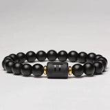 Bracelet Onyx et Perle Signe Astrologique – Protection Astrale - Biloria