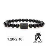 Bracelet Onyx et Perle Signe Astrologique – Protection Astrale - Biloria