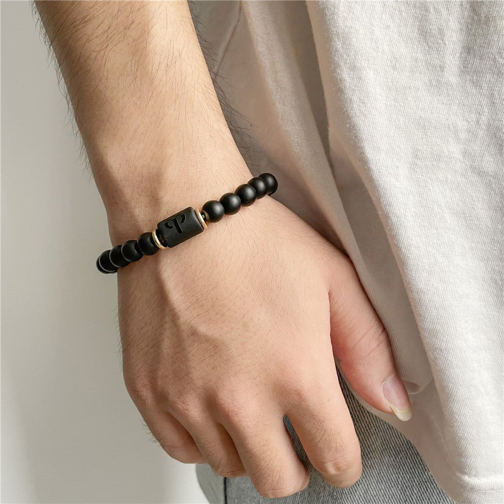 Bracelet Onyx et Perle Signe Astrologique – Protection Astrale - Biloria
