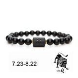Bracelet Onyx et Perle Signe Astrologique – Protection Astrale - Biloria