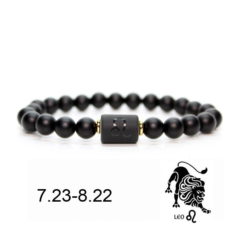 Bracelet Onyx et Perle Signe Astrologique – Protection Astrale - Biloria