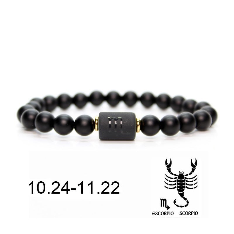 Bracelet Onyx et Perle Signe Astrologique – Protection Astrale - Biloria