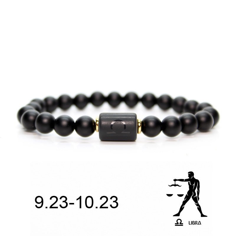 Bracelet Onyx et Perle Signe Astrologique – Protection Astrale - Biloria