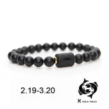 Bracelet Onyx et Perle Signe Astrologique – Protection Astrale - Biloria