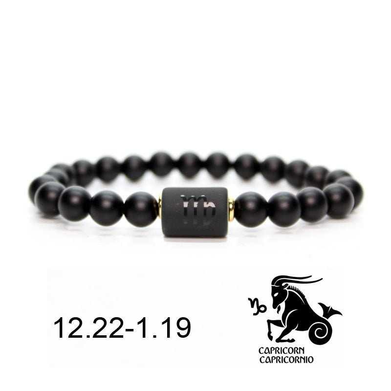Bracelet Onyx et Perle Signe Astrologique – Protection Astrale - Biloria